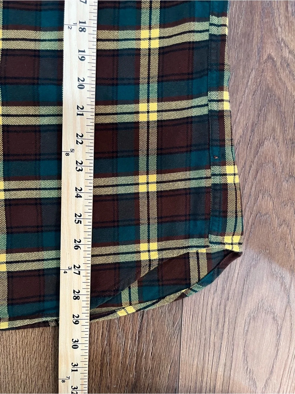 J.Crew Mid Weight Flannel‎ Regenerative Cotton Brown Plaid Shirt Mens Size Large